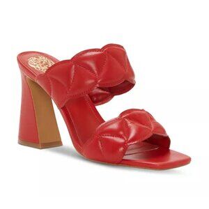 Vince Camuto Red Women's Renneya Square Toe High Heel Dress Sandals NWT
